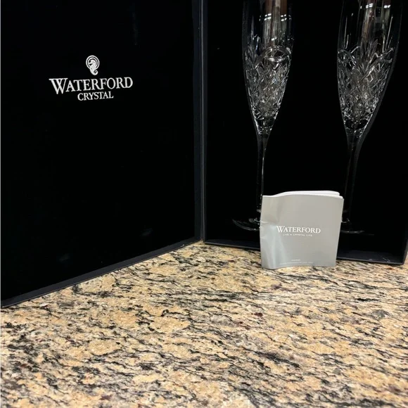 NIB Waterford Crystal Love Flutes - Picture 2 of 13